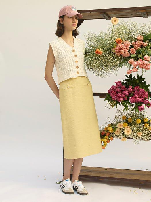 商品FRONTROW|[Tweed] Fringed Tweed Midi Skirt,价格¥946,第5张图片详细描述