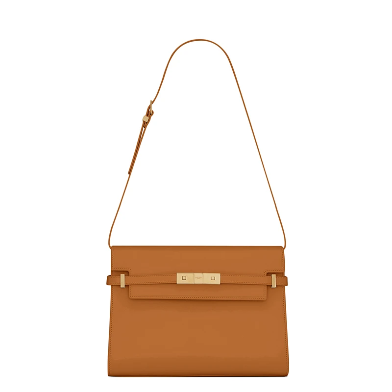 商品Yves Saint Laurent|SAINT LAURENT PARIS/圣罗兰 YSL MANHATTAN系列 女士软木色牛皮革翻盖斜挎手提单肩包,价格¥18519,第1张图片