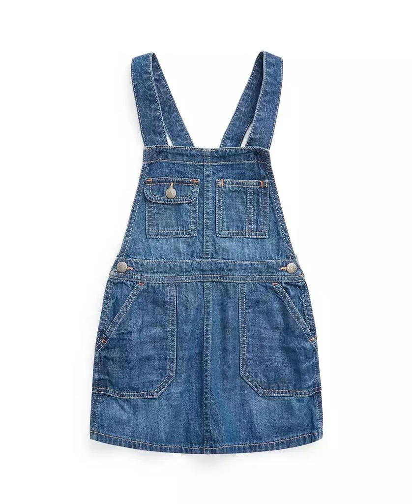 商品Ralph Lauren|Little Girls and Toddler Girls Cotton Denim Overall Dress,价格¥228,第2张图片详细描述