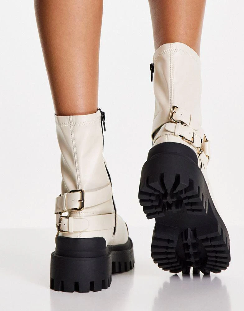 商品ASOS|ASOS DESIGN Almighty harness boots in off white,价格¥251,第3张图片详细描述