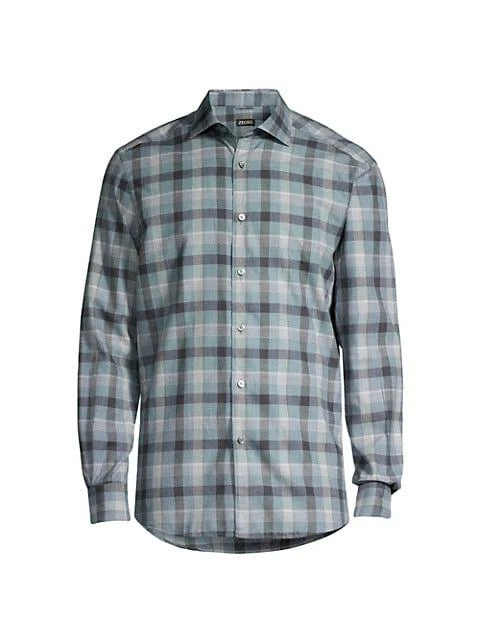 商品Zegna|Light Flannel Shirt,价格¥813,第1张图片