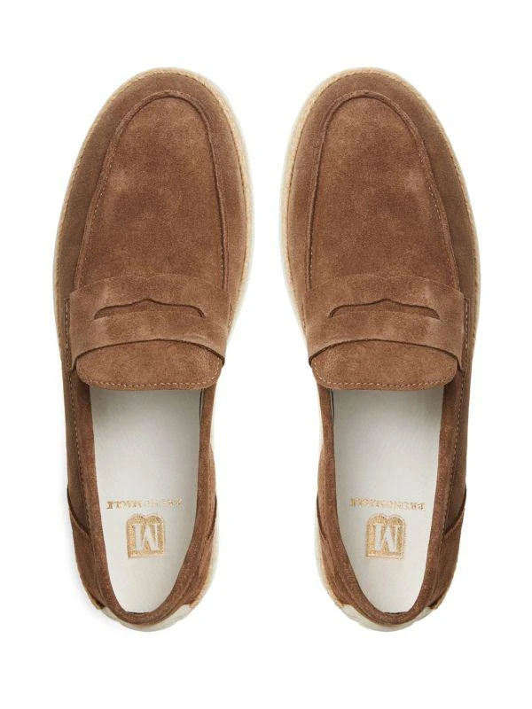 商品Bruno Magli|Riva Suede Penny Espadrille Loafers,价格¥1495,第3张图片详细描述