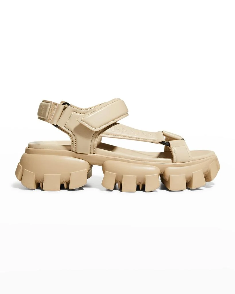 商品Prada|Lambskin Grip Thunder-Sole Sport Sandals,价格¥3758,第1张图片