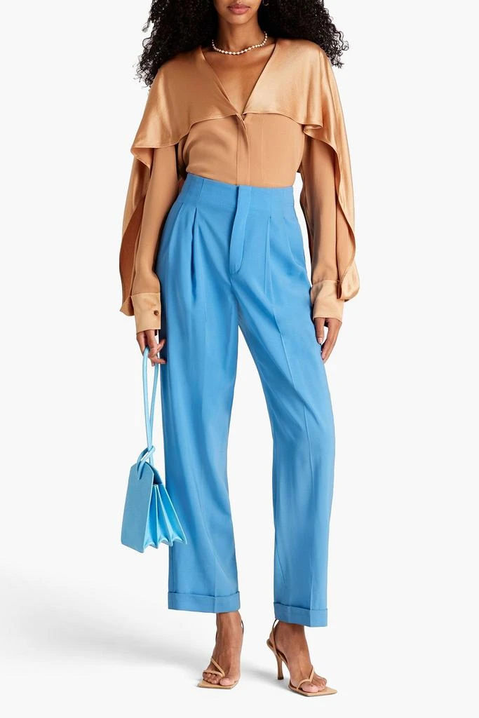 商品ROKSANDA|Charmeuse-paneled draped silk-crepe blouse,价格¥3532,第4张图片详细描述