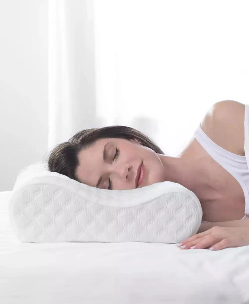 商品Therapedic Premier|Contour Comfort Gel Memory Foam Pillow, King, Exclusively at Macy’s,价格¥262,第4张图片详细描述