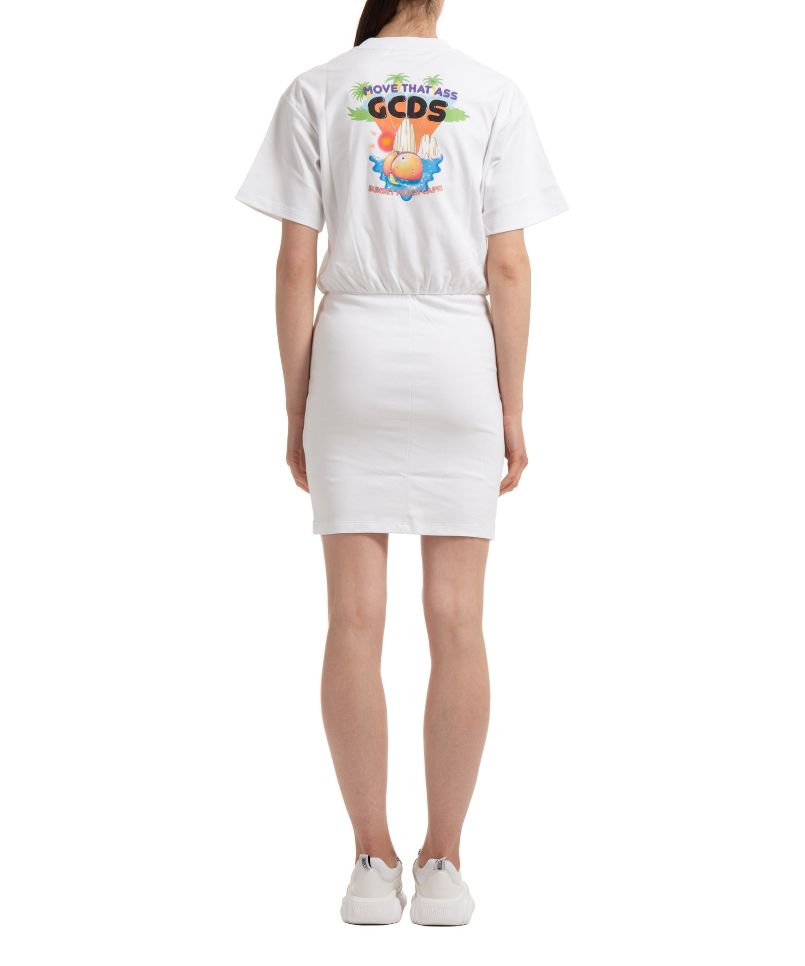 GCDS 女士连衣裙 SS21W02015901 白色商品第3张图片规格展示