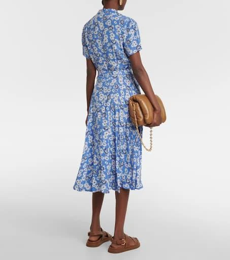 商品Ralph Lauren|花卉绉纱中长连衣裙,价格¥3101,第3张图片详细描述