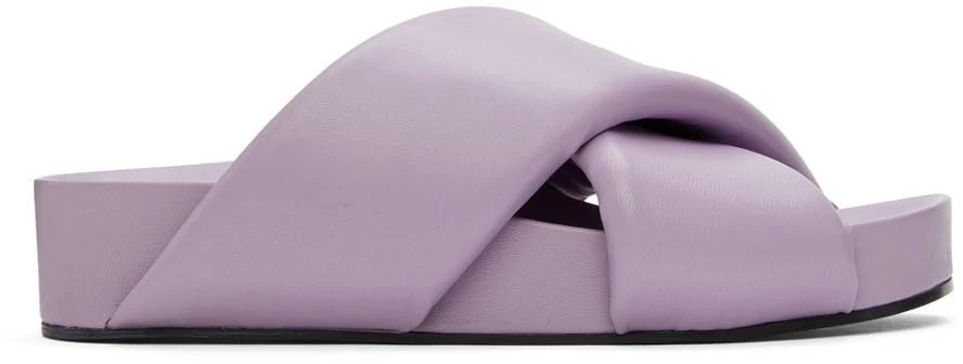 商品Jil Sander|Purple Oversize Wrapped Slides,价格¥1420,第1张图片