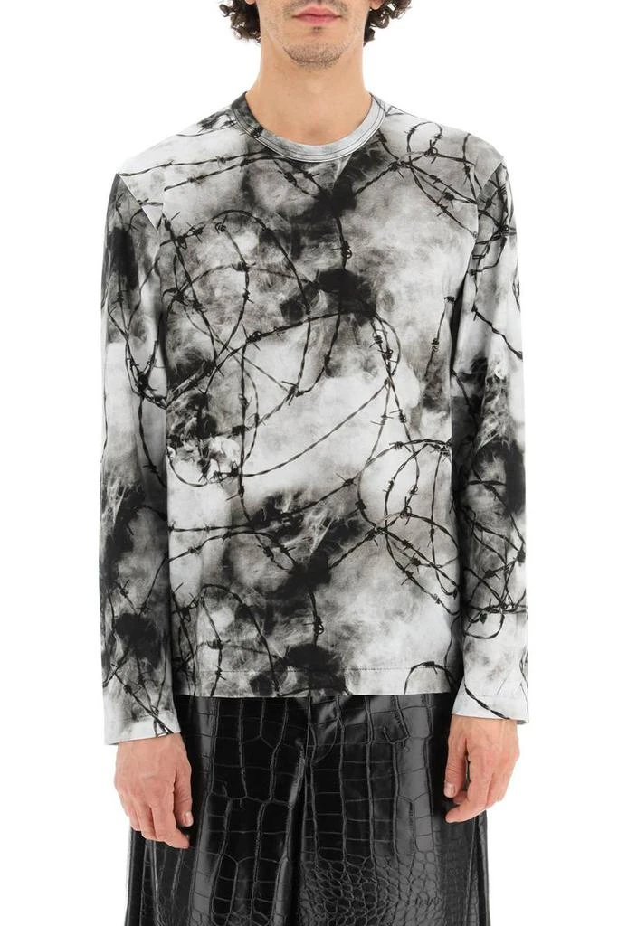 商品Comme des Garcons|Comme des garcons homme plus barbed wire print t-shirt,价格¥1255,第2张图片详细描述