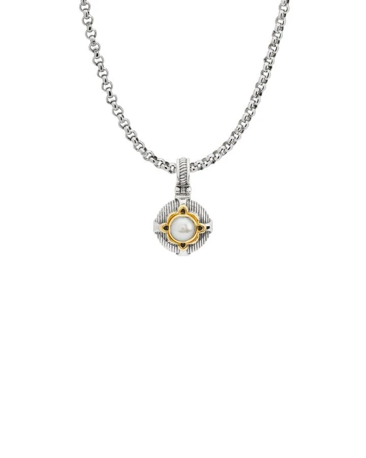 商品Konstantino|Delos 2 Sterling Silver 18k Yellow Gold & Pearl Pendant MEMK5231-122-18-20,价格¥2541,第3张图片详细描述