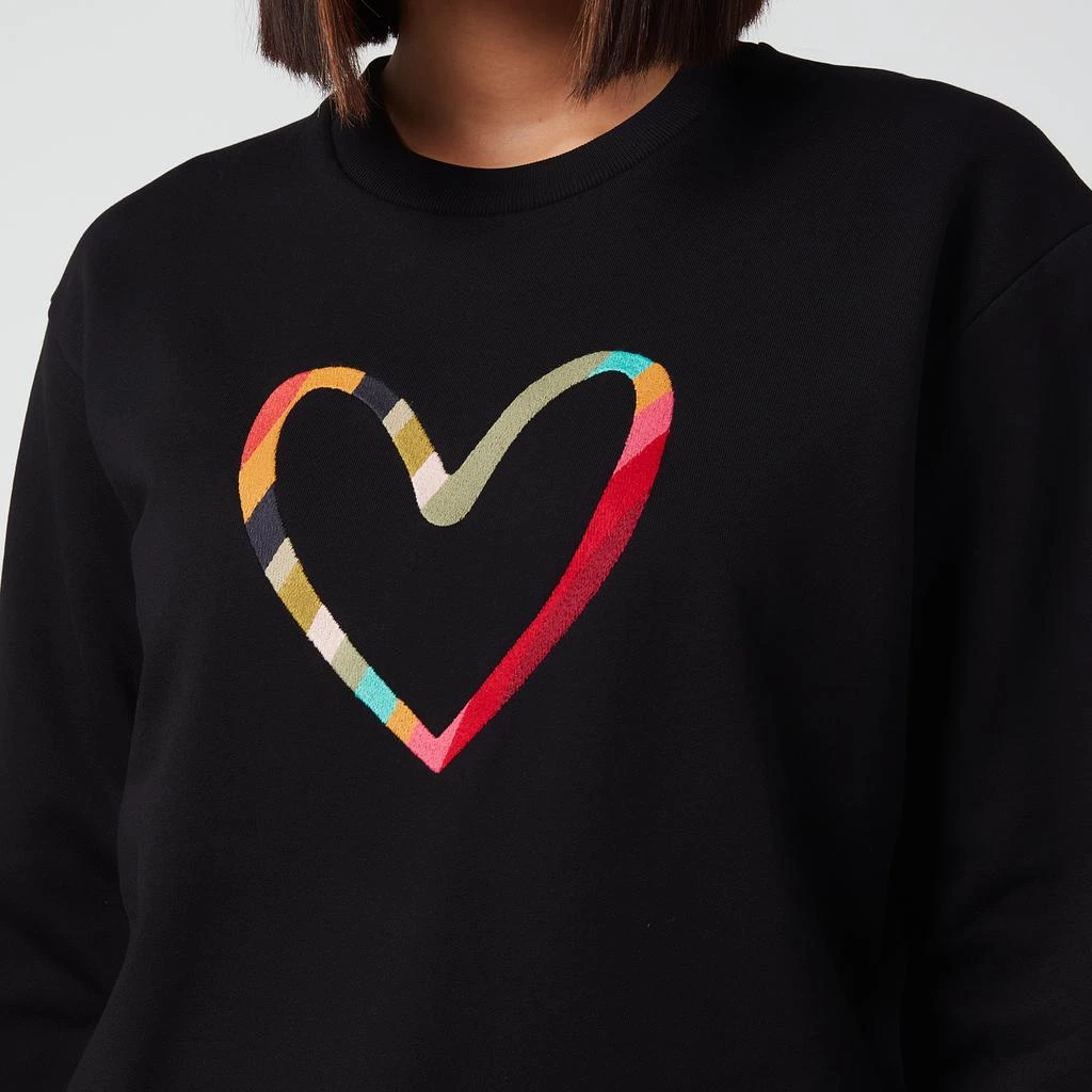 商品Paul Smith|PS Paul Smith Women's Swirl Heart Print Sweatshirt - Black,价格¥623,第4张图片详细描述