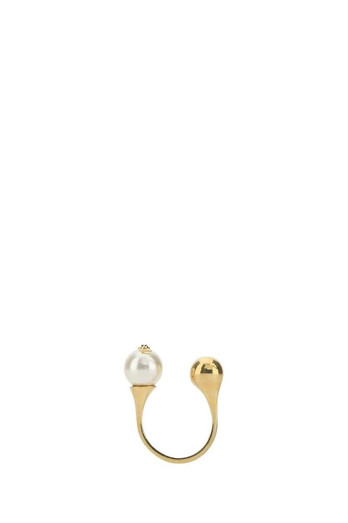 商品Yves Saint Laurent|Saint Laurent Cassandre Logo Plaque Ring,价格¥2165,第1张图片
