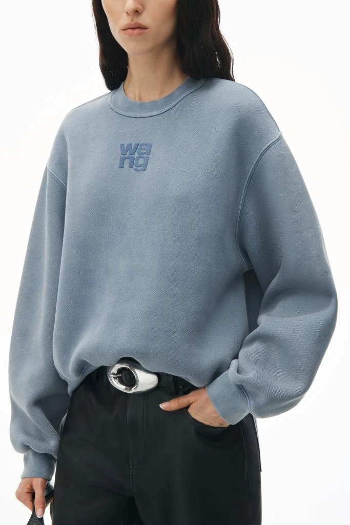 商品Alexander Wang|puff logo sweatshirt in structured terry,价格¥1241,第5张图片详细描述