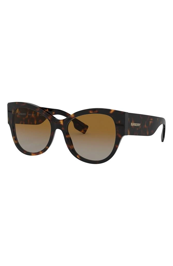 商品Burberry|54mm Check Detail Polarized Gradient Cat Eye Sunglasses,价格¥676,第3张图片详细描述