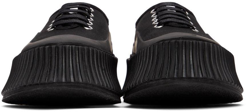 商品Jil Sander|Black Canvas Platform Sneakers,价格¥4827,第4张图片详细描述