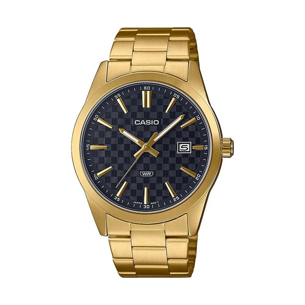 商品Casio|Men's Three-Hand Gold-Tone Stainless Steel Watch 41mm, MTPVD03G-1A,价格¥601,第1张图片