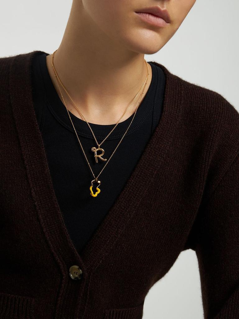商品Missoma|Curvy Molten "r" Pendant Necklace,价格¥810,第1张图片