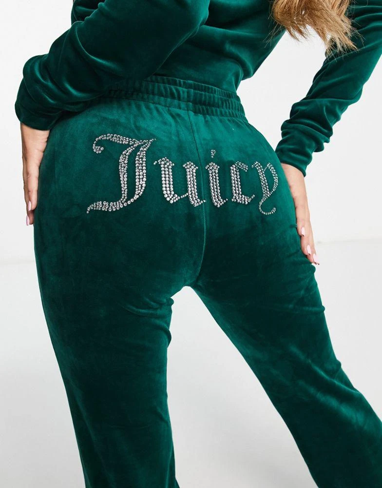 商品Juicy Couture|Juicy Couture straight leg joggers co-ord in green,价格¥730,第2张图片详细描述