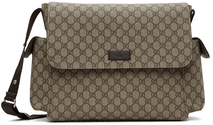 商品Gucci|Brown GG Supreme Mama Bag,价格¥13575,第1张图片