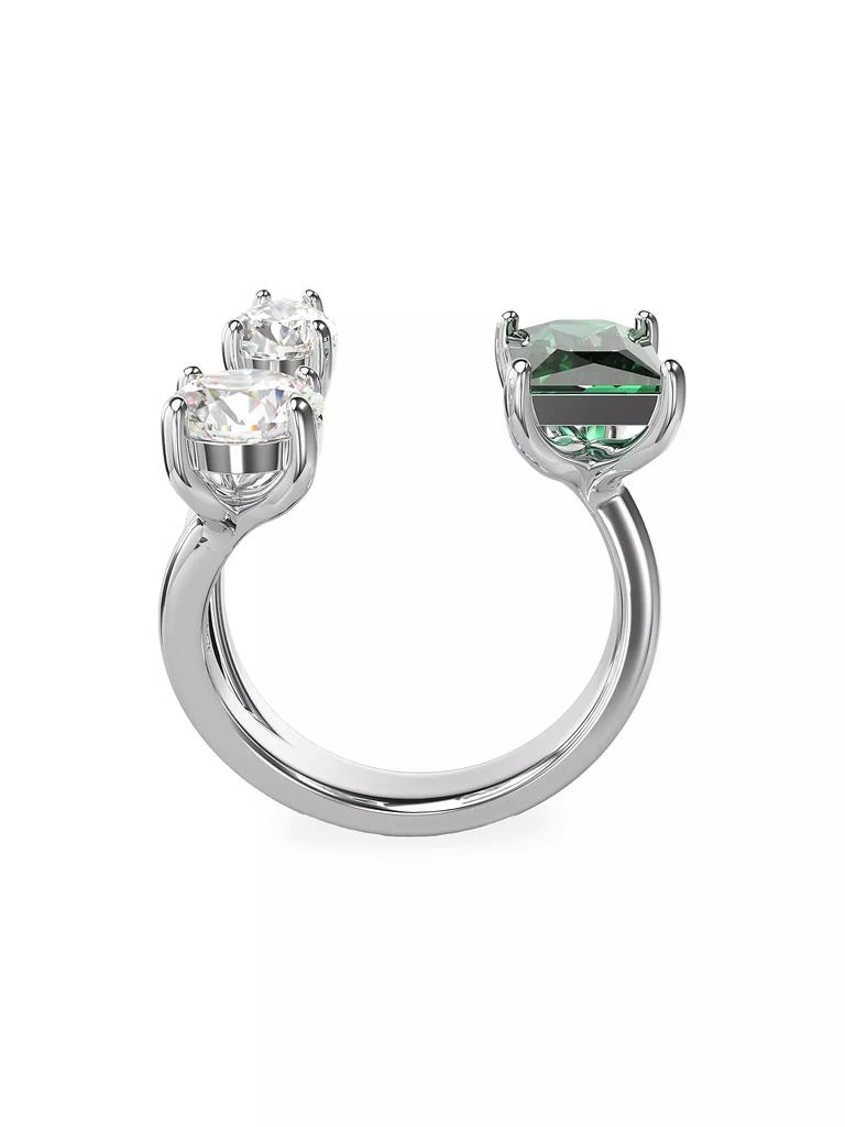 商品Swarovski|Mesmera Rhodium-Plated &amp; Swarovski Crystal Cuff Ring,价格¥891,第5张图片详细描述