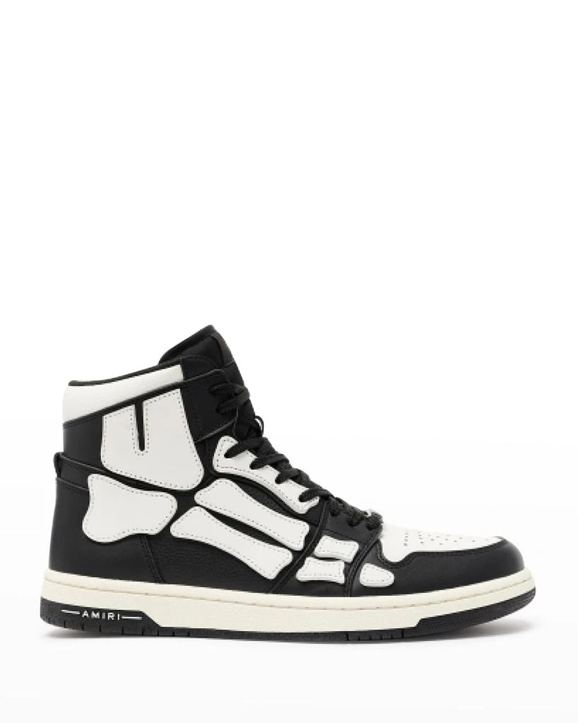 商品AMIRI|Skel Bicolor Leather High-Top Sneakers,价格¥5022,第1张图片