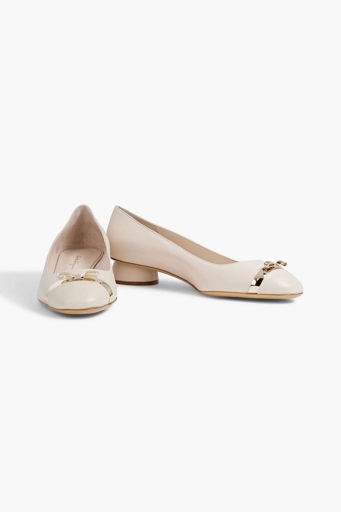 商品Salvatore Ferragamo|Vulci bow-embellished leather ballet flats,价格¥3205,第4张图片详细描述