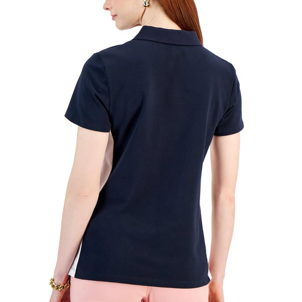 商品Tommy Hilfiger|Women's Side-Striped Zippered Polo Shirt,价格¥339,第2张图片详细描述