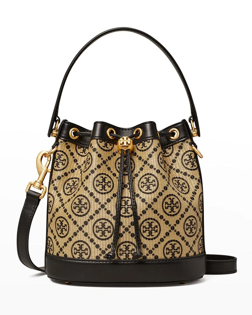 商品Tory Burch|T Monogram Raffia Bucket Bag,价格¥1976,第1张图片