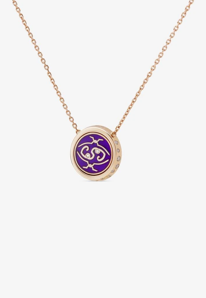 商品Intisars|Me Oh Me Sparkly Purple 18K Rose Gold Diamond Necklace,价格¥32558,第1张图片