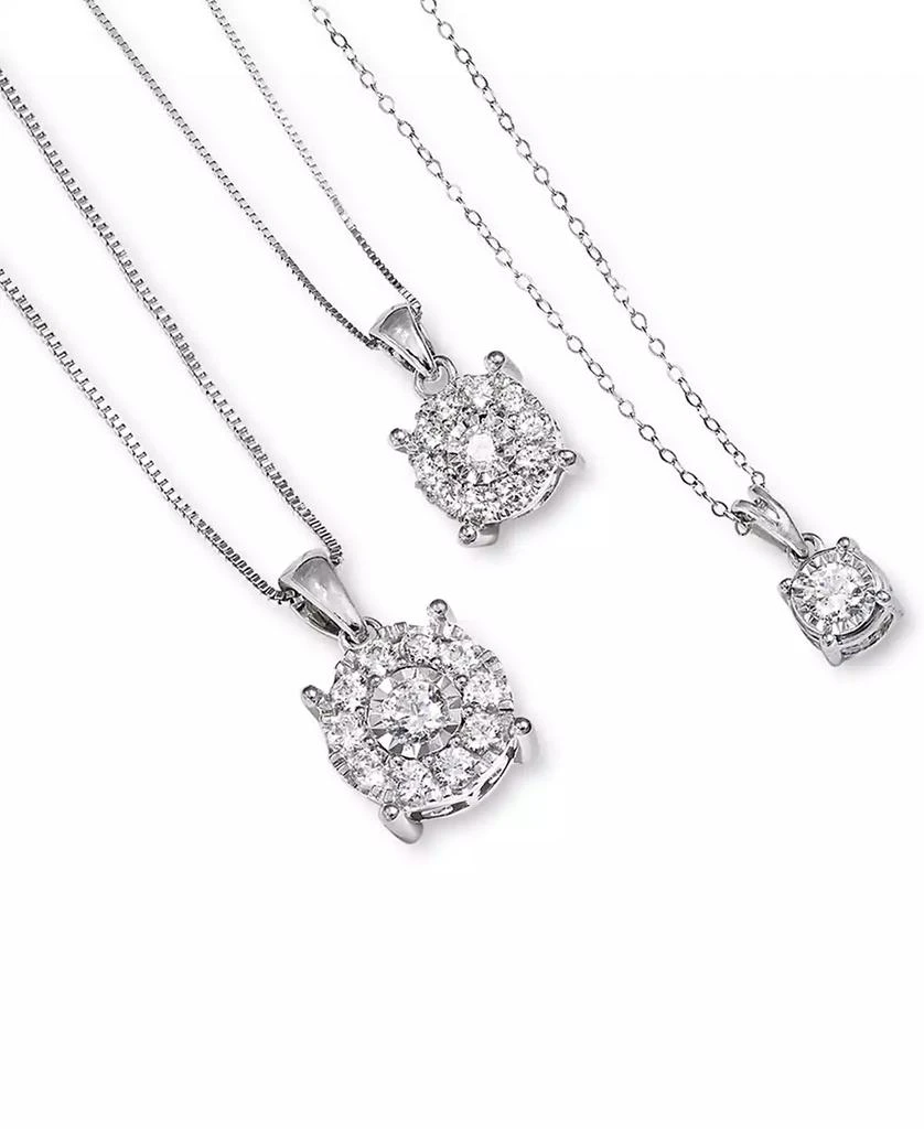 Diamond 18" Pendant Necklace (1/2 ct. t.w.) in 14k White, Yellow, or Rose Gold 商品