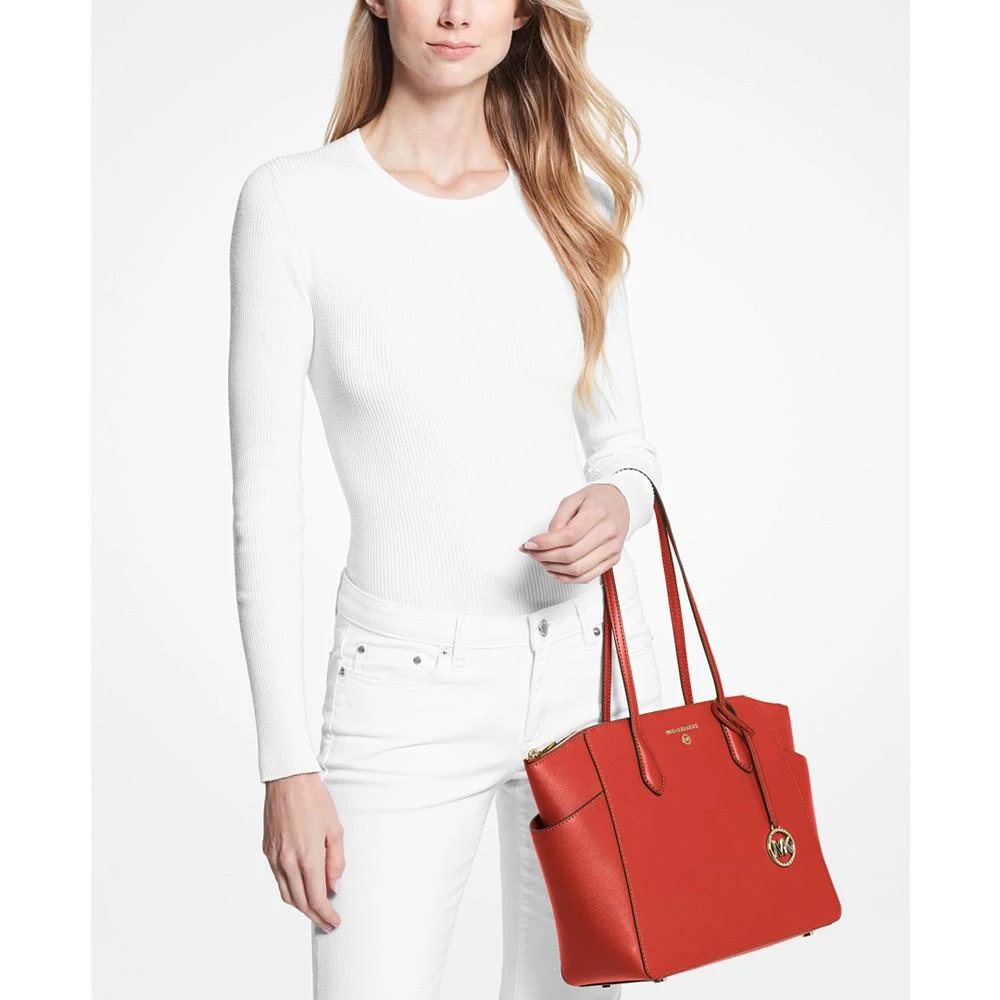 商品Michael Kors|Marilyn Medium Top-Zip Leather Tote,价格¥1023,第3张图片详细描述