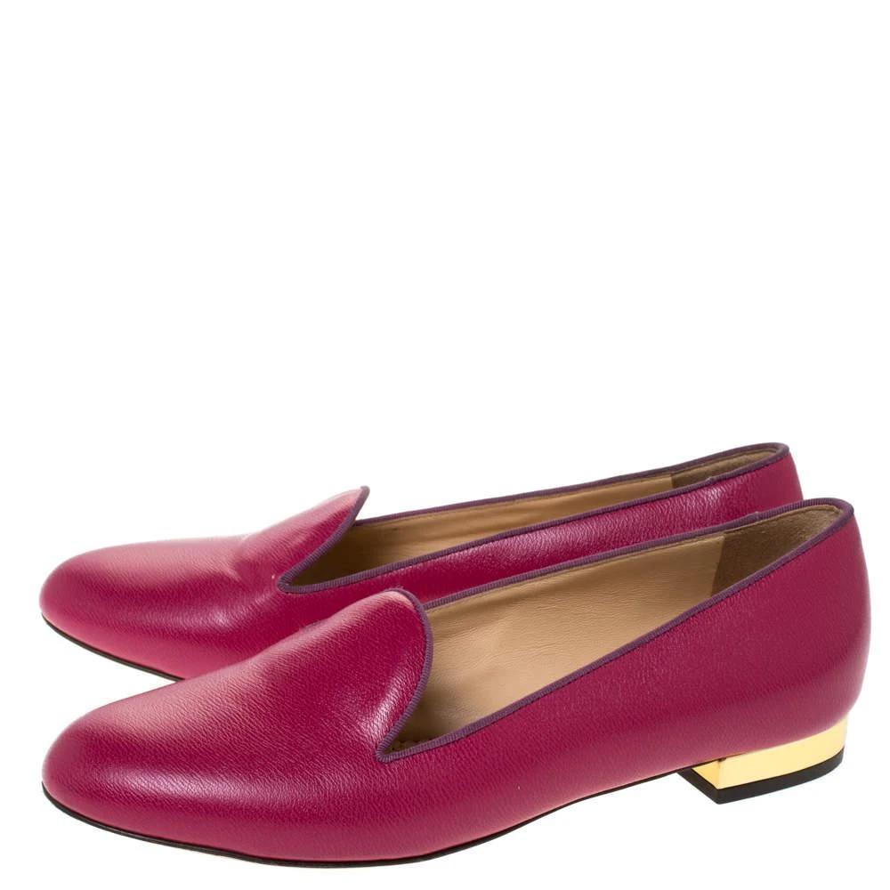 商品[二手商品] Charlotte Olympia|Charlotte Olympia Pink Leather Loafers Size 37.5,价格¥866,第4张图片详细描述