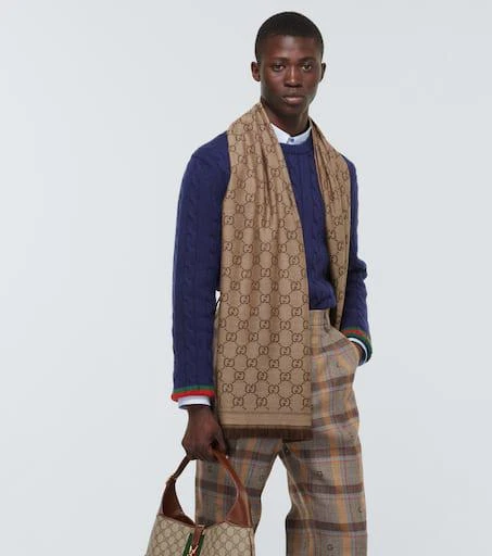 Gucci GG wool jacquard scarf 2