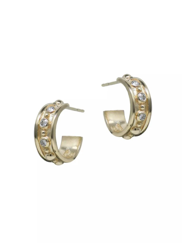 商品Anzie|Dew Drop 14K Yellow Gold & 0.18 TCW Diamond Hoop Earrings,价格¥16483,第1张图片