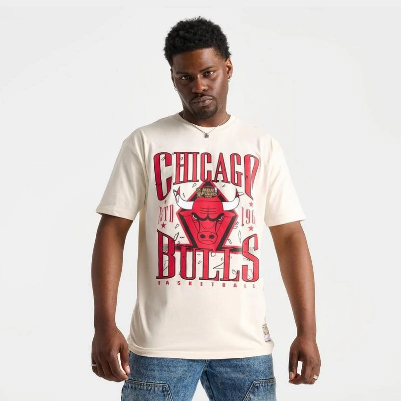 商品Mitchell & Ness|Men's Mitchell & Ness Chicago Bulls NBA Shattered Lockup T-Shirt,价格¥226,第3张图片详细描述