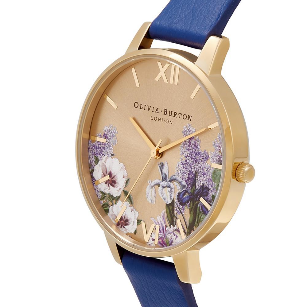 Women's Secret Garden Navy Vegan Leather Strap Watch商品第2张图片规格展示