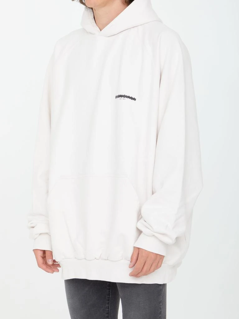 商品Balenciaga|Balenciaga White Hoodie With Logo,价格¥4868,第2张图片详细描述