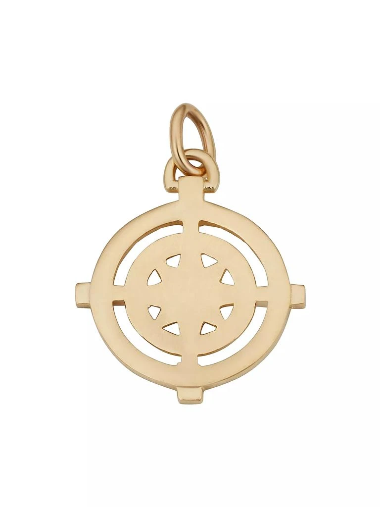 商品Oradina|14K Yellow Gold Compass Rose Pendant Charm,价格¥1875,第2张图片详细描述