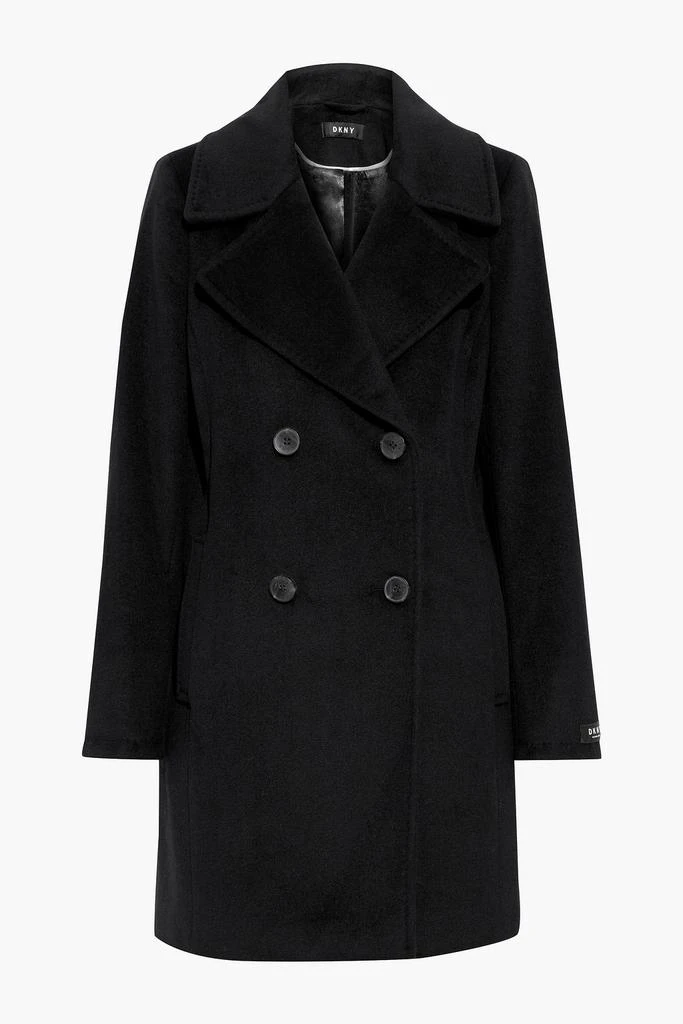 商品DKNY|Double-breasted belted wool-blend felt coat,价格¥601,第3张图片详细描述