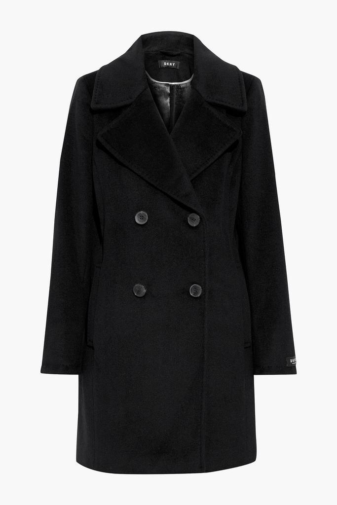 商品DKNY|Double-breasted belted wool-blend felt coat,价格¥896,第1张图片