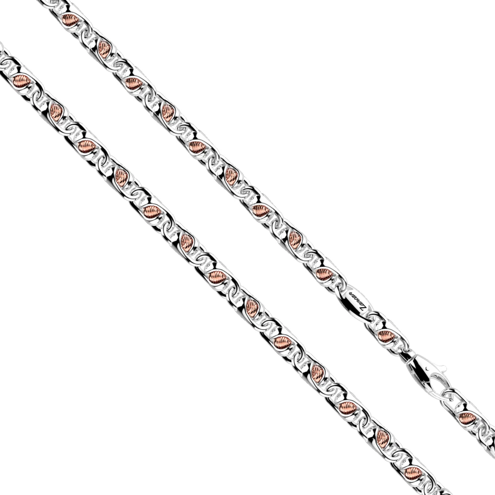 商品Zancan|18K rose gold and sterling silver necklace with geometric design,价格¥19232,第2张图片详细描述