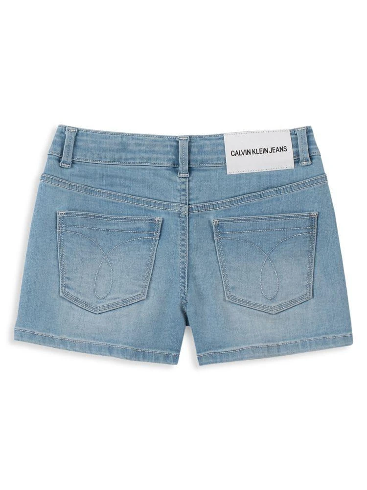 商品Calvin Klein|Girl's Graphic Denim Shorts,价格¥78,第2张图片详细描述