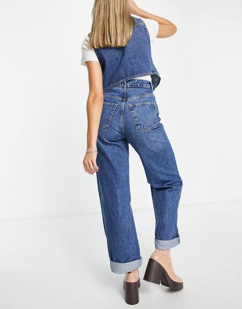 商品Topshop|Topshop one oversized Mom jean in mid blue,价格¥185,第2张图片详细描述