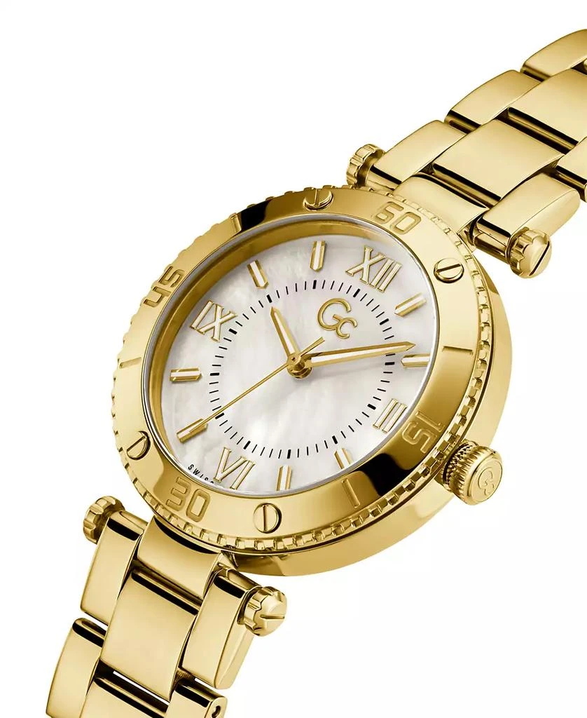 商品GUESS|Gc Muse Women's Swiss Gold-Tone Stainless Steel Bracelet Watch 34mm,价格¥2805,第4张图片详细描述