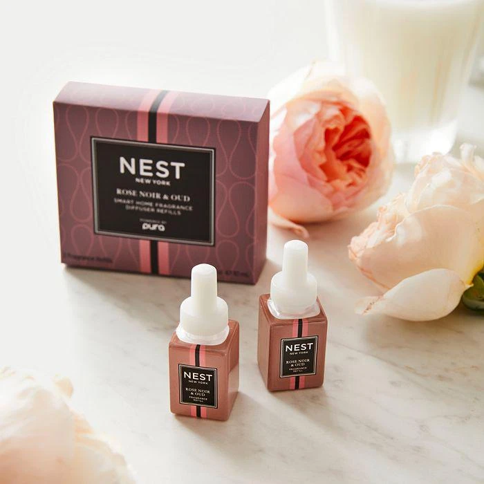 商品NEST New York|NEST Fragrances Rose Noir & Oud Smart Home Pura Fragrance Diffuser Refills, Set of 2,价格¥268,第2张图片详细描述