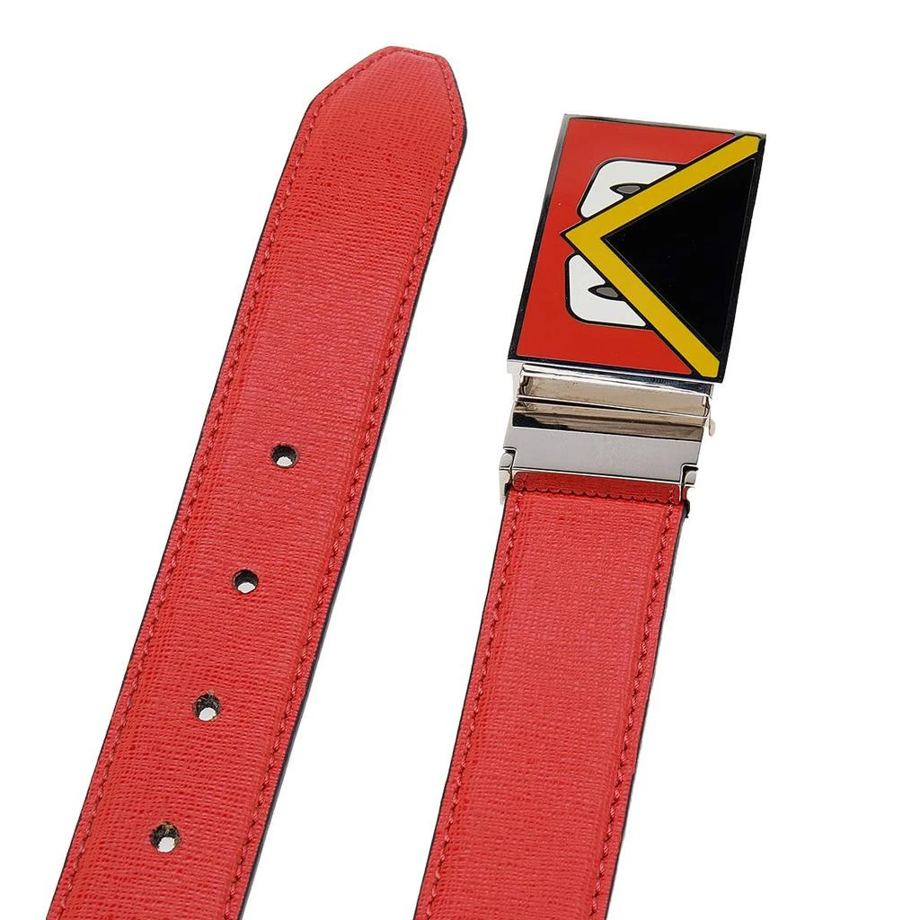 商品[二手商品] Fendi|Fendi Orange/Black Leather Reversible Monster Belt 96CM,价格¥2375,第4张图片详细描述
