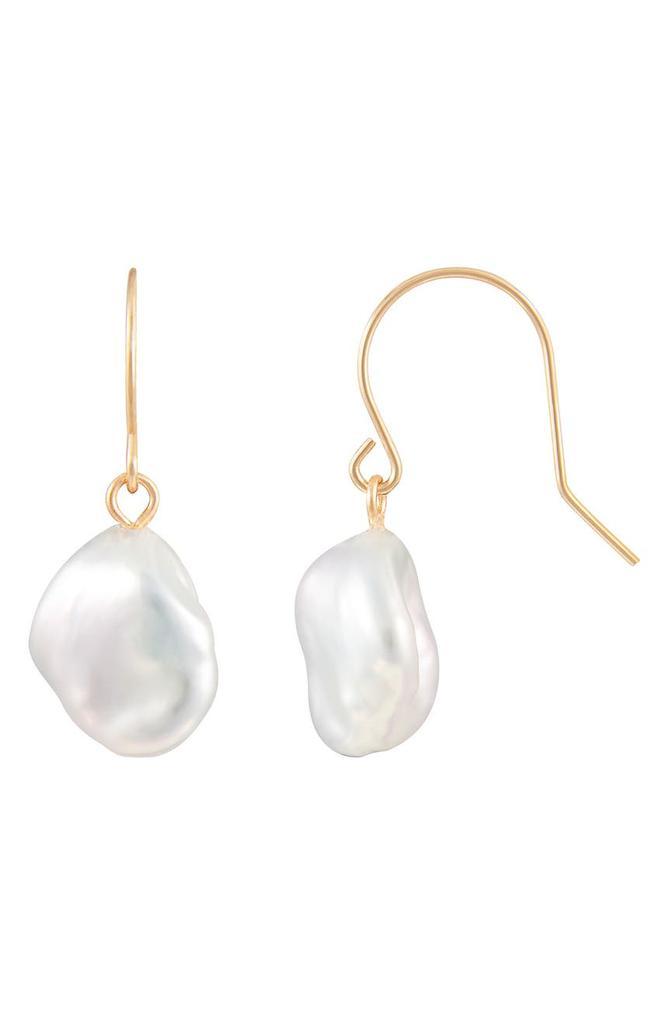 商品Splendid Pearls|14K Gold 8-9mm Keshi Pearl Drop Earrings,价格¥293,第4张图片详细描述