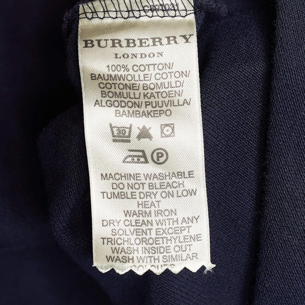 商品[二手商品] Burberry|Burberry London Navy Blue Pique Cotton Long Sleeve Polo T-Shirt XL,价格¥762,第7张图片详细描述