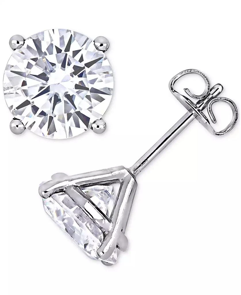 商品Macy's|Lab-Created Moissanite Stud Earrings (4 ct. t.w.) in 14k White Gold,价格¥5554,第1张图片