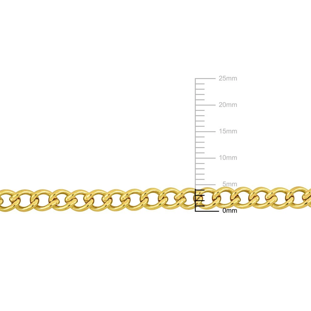 商品Mimi & Max|4.1mm Curb Chain Necklace in 14k Yellow Gold, 20 in,价格¥5840,第3张图片详细描述